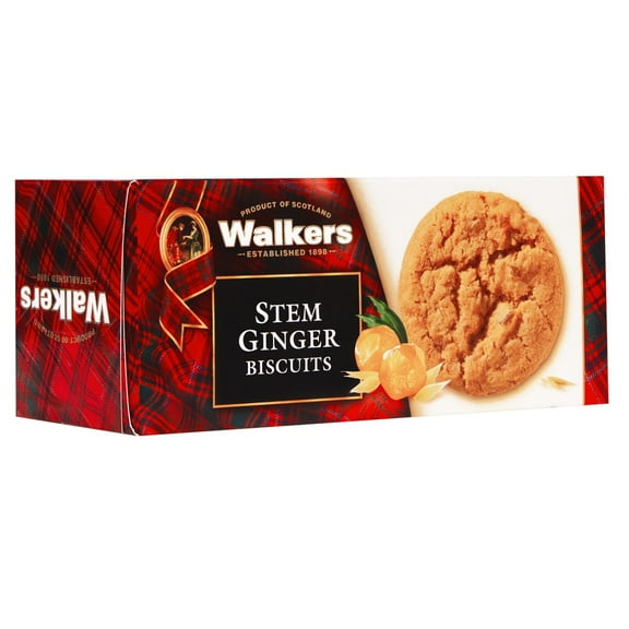 Walkers Shortbread Stem Ginger Biscuits 5.3-Ounce Boxes (Count of 6)