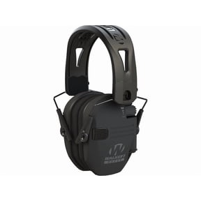 Walker's Razor Tacti-Grip Earmuffs- Black, High Performance Silicone Composite Slip Free Headband- Natural Sound Clarity Full Dynamic Range 23 NRR