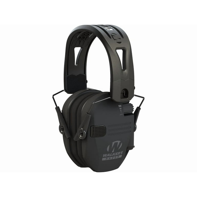 Walker's Razor Tacti-Grip Earmuffs- Black, High Performance