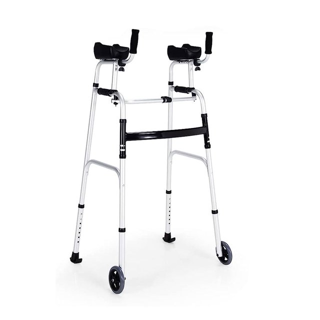 Walkers,Walking Mobility Aid with 5’’ Wheels and Removable Padded