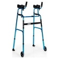 Walkers, Walking Mobility Aid with Removable Padded Armrests 440lbs,Folding Platform Walker with