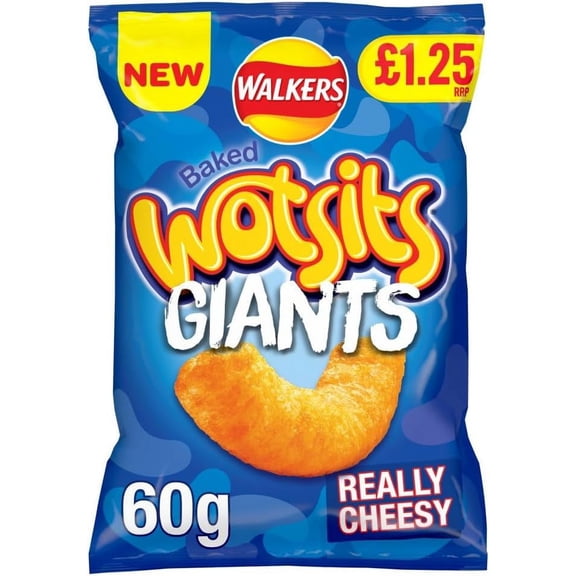 Walkers Wotsits Giants Really Cheesy Snacks Crisps 60g (pack of 15)