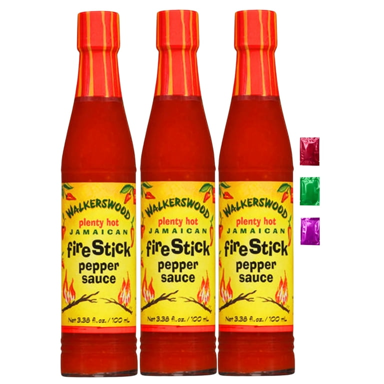 Walkerswood Plenty Hot Jamaican Fire Stick Pepper Sauce 3.38 Fl Oz