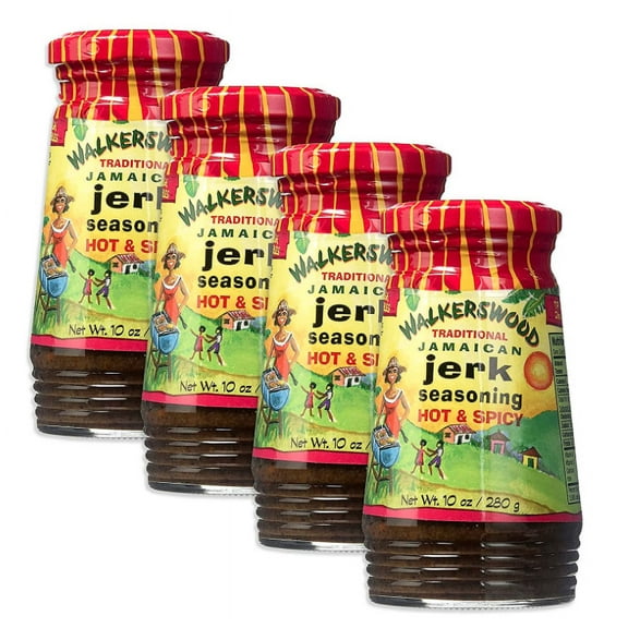 Walkerswood Traditional Hot and Spicy Jamaican Jerk, (Pack of 4)