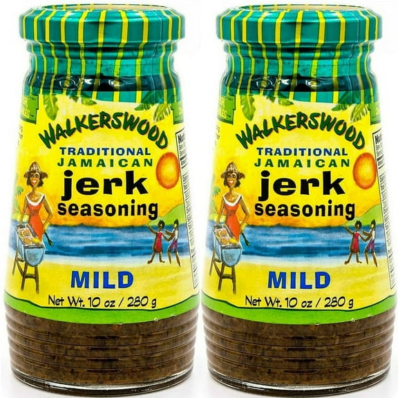 Walkerswood Traditional Jamaican Jerk Seasoning MILD, Pack of 2 at 10oz Each