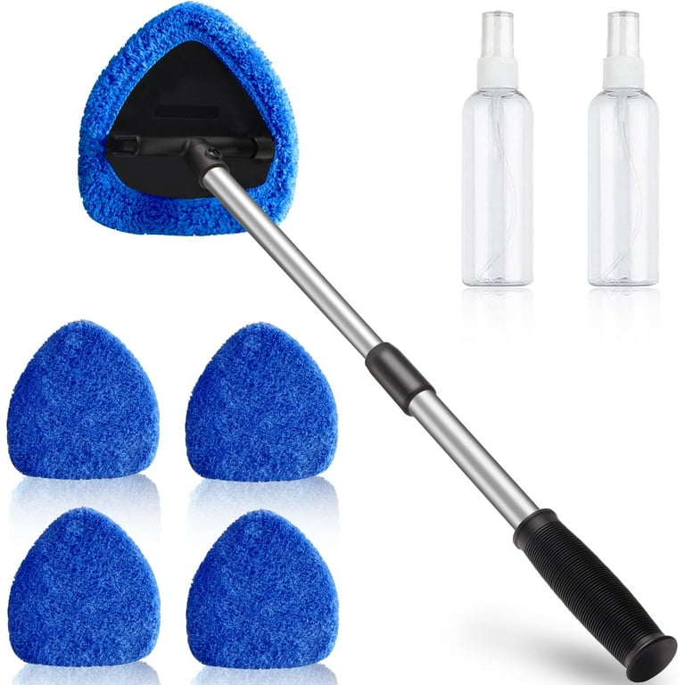 Walkfairy 25.6'' Extendable Longer Windshield Cleaning Tool, Stronger  Absorbent Car Window Cleaner with 5 pcs Washable Pads and 2 pcs 60ml Spray