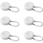 6Pcs Collar Extenders, Neck Extenders Shirt Elastic Button Extender for Men Dress Shirt Cuffs Women Coat, White