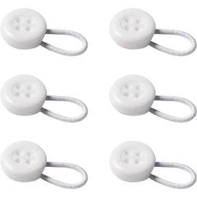 6Pcs Collar Extenders, Neck Extenders Shirt Elastic Button Extender for Men Dress Shirt Cuffs Women Coat, White