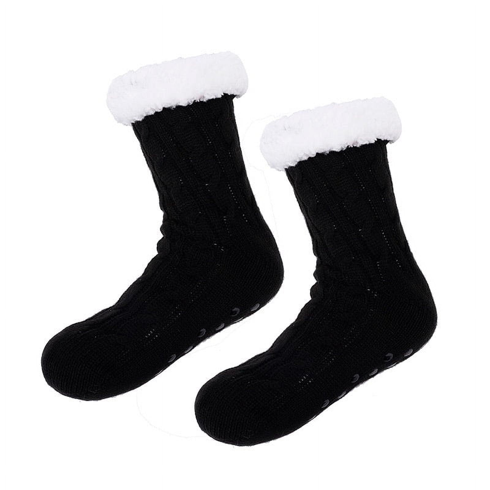 Walkfairy Men/Women's Thick Warm Slipper Socks Non Slip Winter Cozy