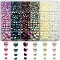 thumbnail image 1 of Walkfairy Pearl Beads for Jewelry Making 6 Colors Pearl Beads, 1890pcs Gradient Color Pearl Beads for Bracelets Necklaces Earrings Making, Round Pearl Beads Kit DIY Crafts Gifts for Girls Kids Adults, 1 of 4