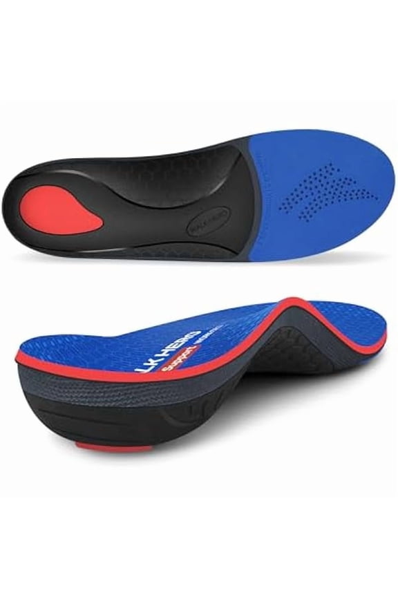 Walkhero Arch Support Inserts for Men & Women - Plantar Fasciitis Insoles with Max Cushion, Orthotics for Heel Pain Relief, Work Boots, Standing All Day (Mens 8-8.5 | Womens 10-10.5, Starry Blue)
