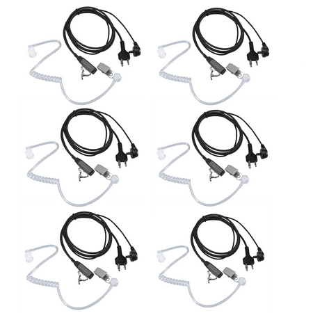 Walkie Talkie Headset for Midland with Mic Security in Ear Earpiece for GXT1000VP4 LXT500VP3 GXT1050VP4 GXT1000XB (6 Packs)