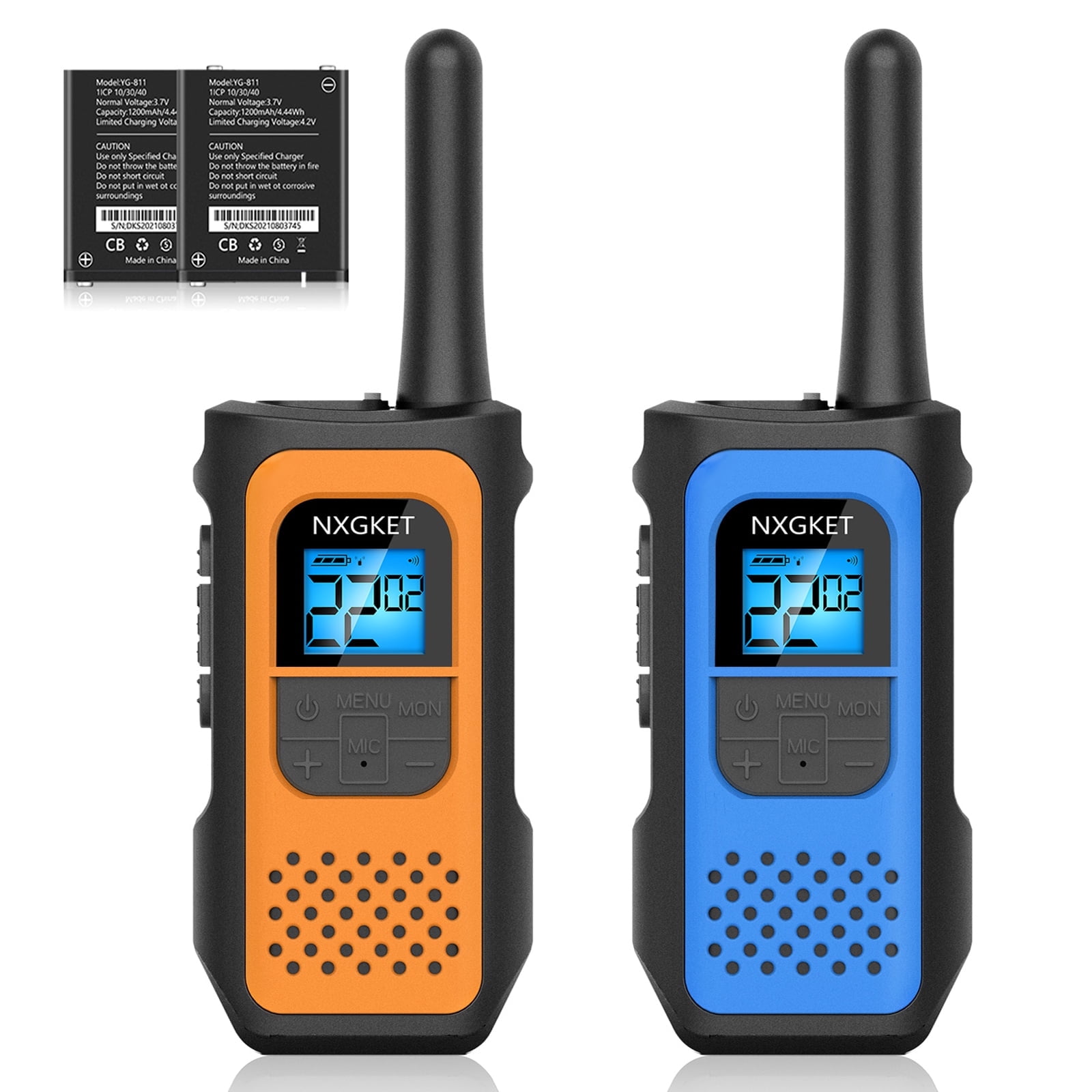 Talkie Walkie Enfants Adultes Rechargeable,NXGKET 2 pièces - Longue