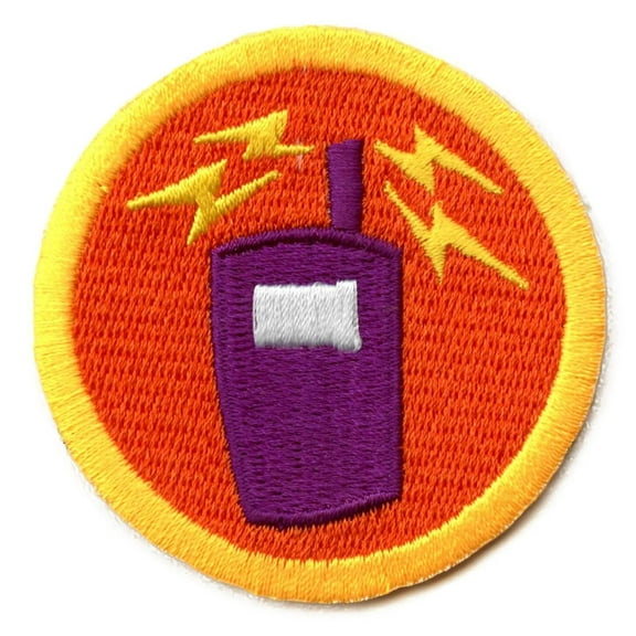 Walkie Talkie Radio Wilderness Scout Merit Badge Iron on Patch