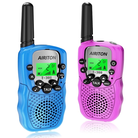 Walkie Talkies 2 Packs, 2 Way Radio, 3 KM Long Range, Clear Sound 22 Channels Outdoor Travel for Boys Girls Kids Gifts