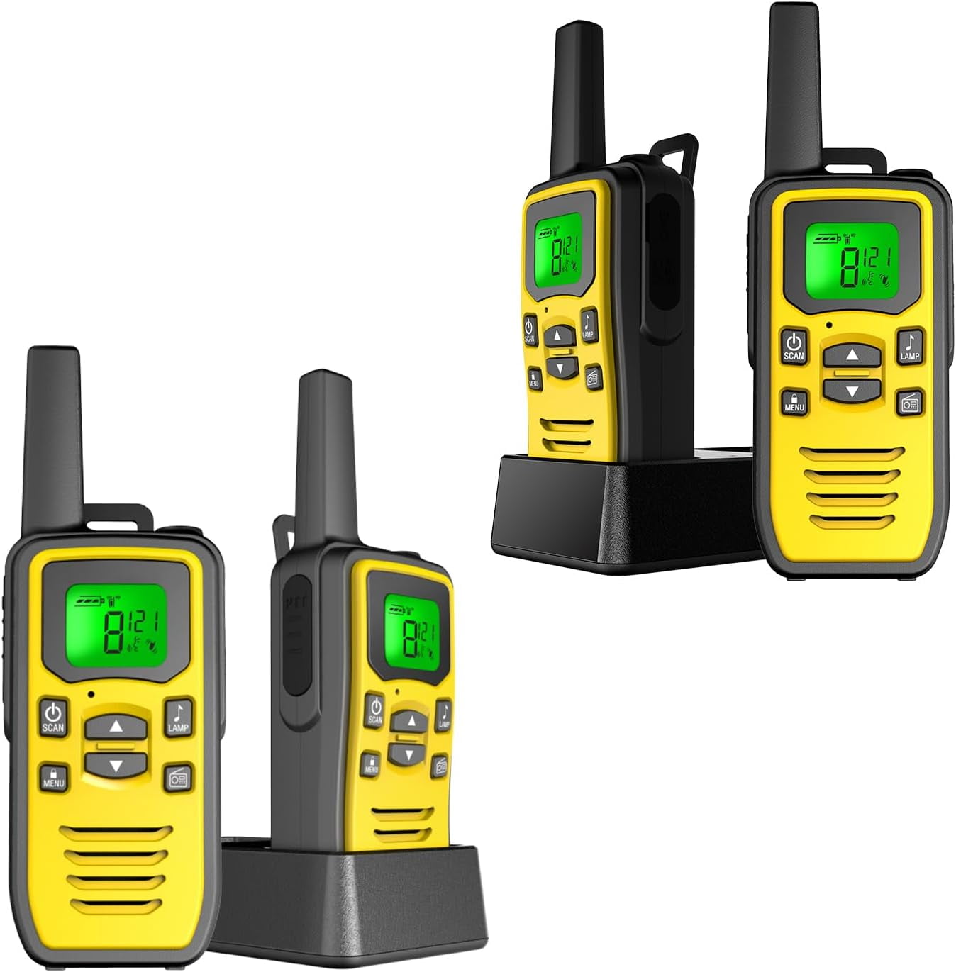 Walkie Talkies 4 Pack for Adults Rechargeable, Emergency Two Way Radio