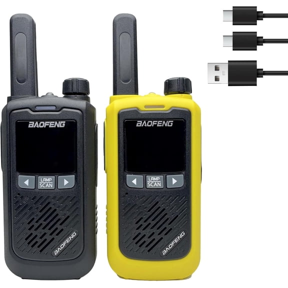 Walkie Talkies for Kids Adults Radio BF-T17, 22 CH 462MHz 467MHz FRS Two-Way Radios with 1500mAh Rechargeable Type-C Battery Handheld Transceiver for Outdoor Camping Hiking (2 Pack)
