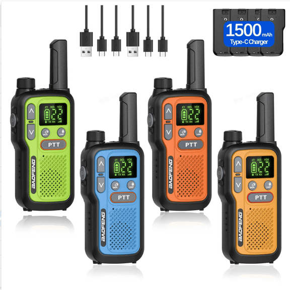 Walkie Talkies for Adults 4 Pack, Rechargeable 22 FRS Family 2 Way Radio Walkie Talkies with Flashlight