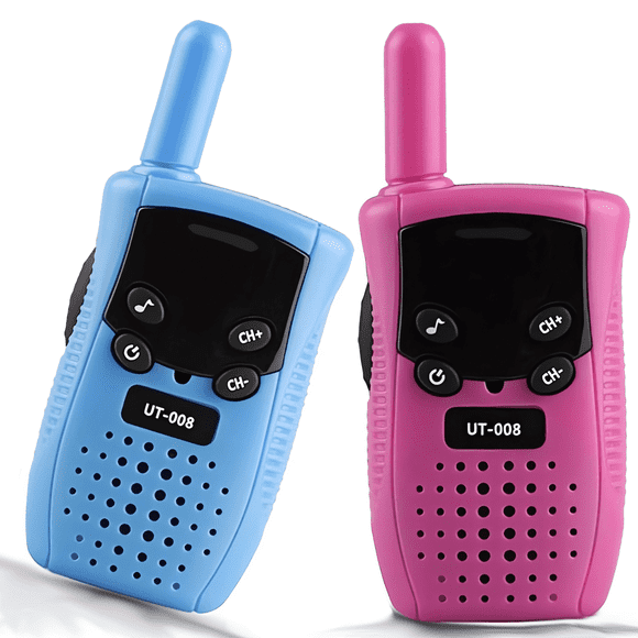 Walkie Talkies for Kids Adults, Rechargeable 3 Channels Two Way Radio Walky Talky Set Boys Girls Gift(2 Pack)