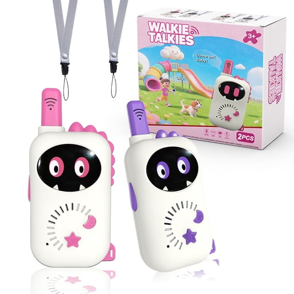 Walkie Talkies for Kids Long Range 2-Way Radios for Outdoor Camping Backyard Play Easy Push-to-Talk Kid-Safe Design Ages 3-8,B