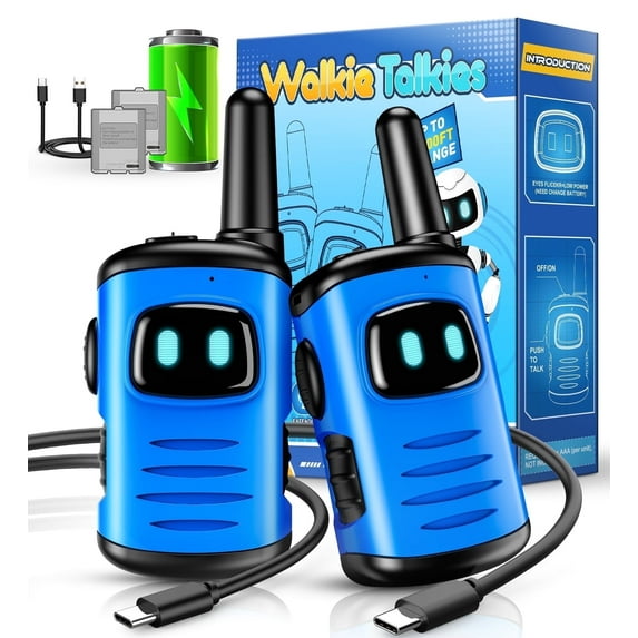 Walkie Talkies for Kids,Mini Rechargeable Walkie Talkies Two-Way Radios,3-6 Year Old Boys Girls Toys, Birthday Gifts for Kids Ages 3 4 5 6 7 8