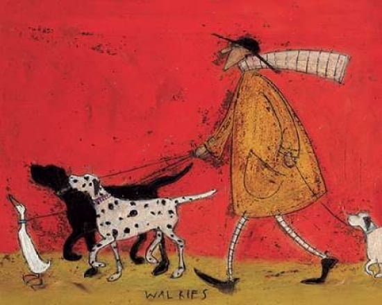 Walkies Canvas Art - Sam Toft (24 x 30)