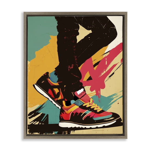 Stupell Industries Walkin' In The USA Brown Framed Floater Canvas Wall Art, design by Annabelle Hall