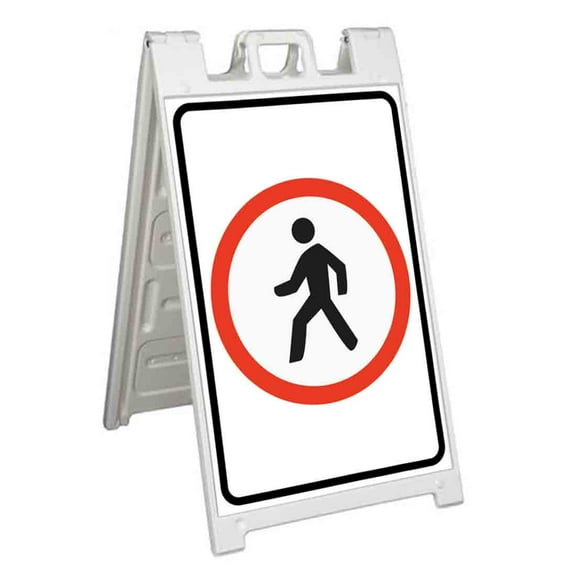 Walking (24" X 36") Standard A-Frame Signicade, Includes Decal Applied To Stand