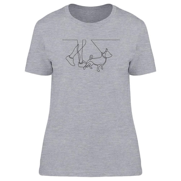 Walking A Dog T-Shirt Women -Image by Shutterstock, Female Medium