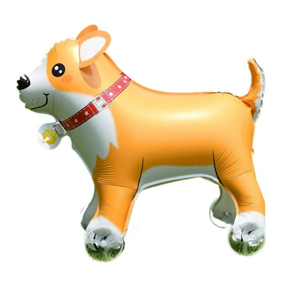 Walking Animal Balloons with Wheels, Cartoon Birthday Party Scene Decor, Inflatable Balloon Set with Manual Pump