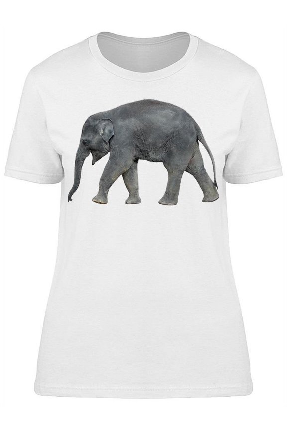 Walking Baby Elephant T-Shirt Women -Image by Shutterstock, Female Small