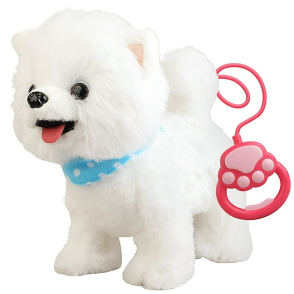 Walking Barking Toy Dog with Remote Control Leash, Plush Puppy Electronic Interactive Toys for Kids, Shake Tail,Pretend Dress Up Realistic Stuffed Animal Dog Age 3 4 5+ Years Old Best Gift