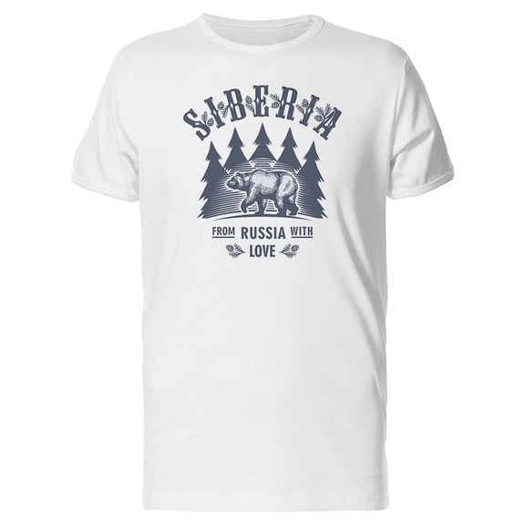 Walking Bear Siberia Russia T-Shirt Men -Image by Shutterstock, Male XX-Large