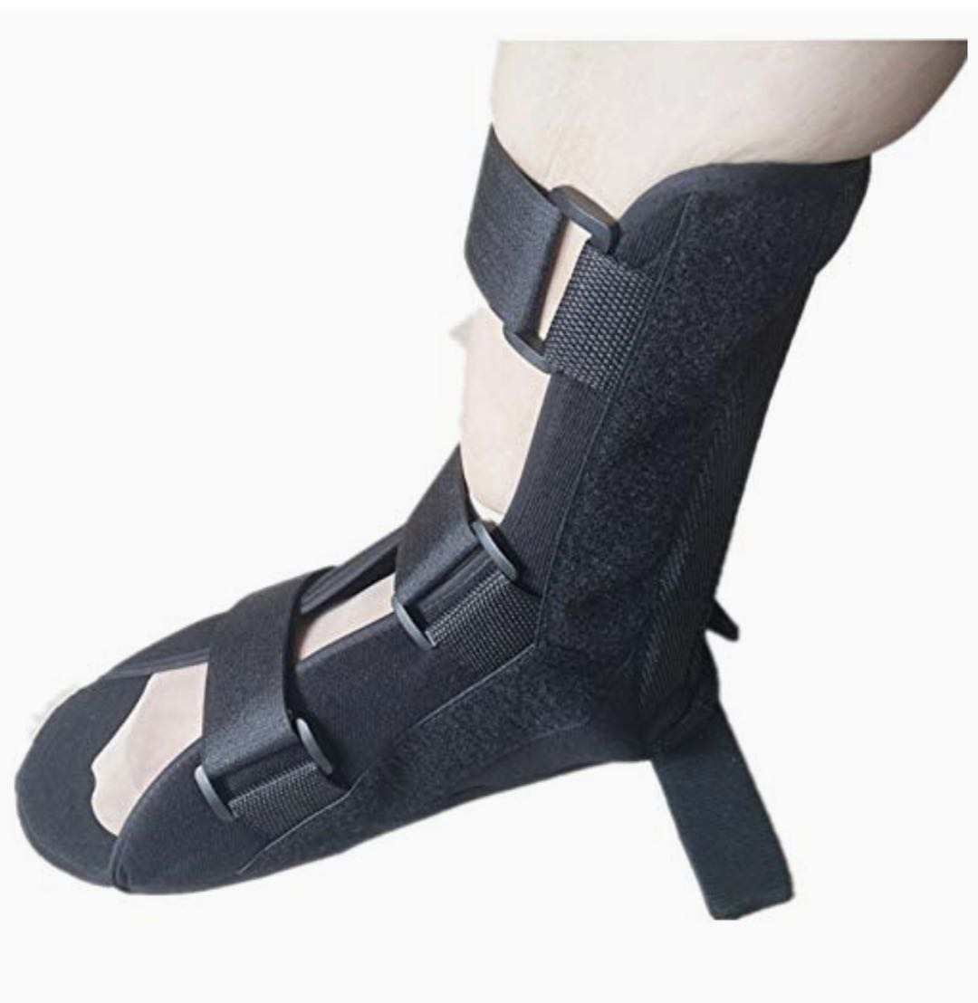 Walking Boot Non-Air Walker Orthopedic Brace With Base Support Rehab  Orthotic Ankle, Toe, Foot Fracture Plantar Fasciitis (LARGE)