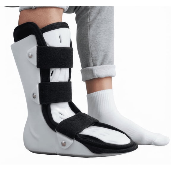 Walking Boot for Ankle Fracture Sprain Recovery - High Top Orthopedic Foot and Injury Support Brace with Post Surgery Immobilization