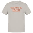 thumbnail image 1 of Walking By Faith Men's Ice Grey T-shirt, 1 of 3