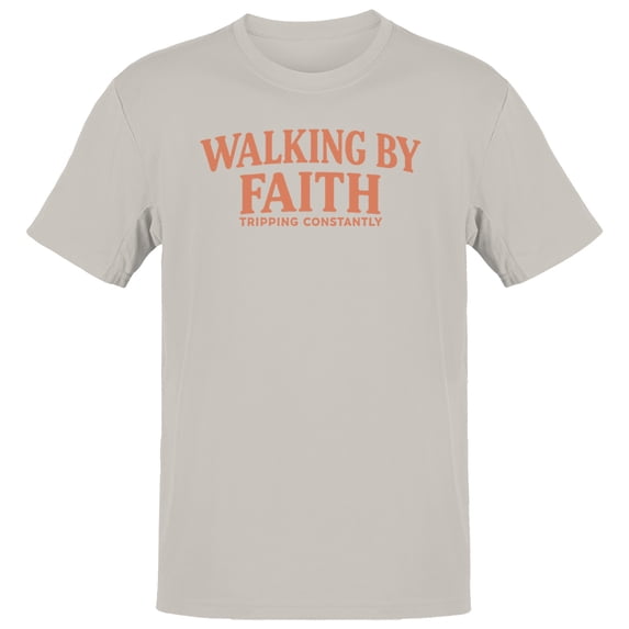 Walking By Faith Men's Ice Grey T-shirt