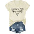 thumbnail image 1 of Walking By Faith Tripping Constantly T Shirt, Walking By Faith Tripping Constantly Shirt Walking By Faith Shirt V Neck, 1 of 5