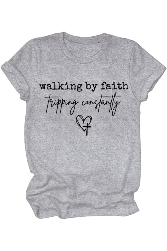 Walking By Faith Tripping Constantly T Shirt, Walking By Faith Tripping Constantly Shirt, Walking By Faith Shirt