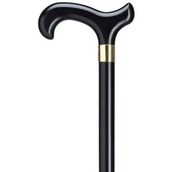 Walking Cane Black Finish Men Extra Tall 42" Derby Handle Wood Cane