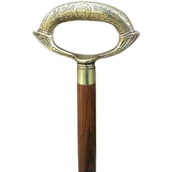 Walking Cane Designer Handmade Victorian Men and Women Brass Wooden Walking Stick Wands Stick Style for older Men and Women's