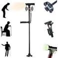 thumbnail image 1 of Walking Cane - Dual-Handle Design, Canes for Seniors, Walking Cane with Light, for Men & Women, Foldable & Portable with Sturdy Base for Enhanced Stability & Safety, 1 of 7