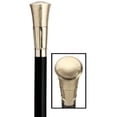 thumbnail image 1 of Walking Cane Gold Men's Straight Formal Cane with 3 1/4" high Embossed Cap, 1 of 1