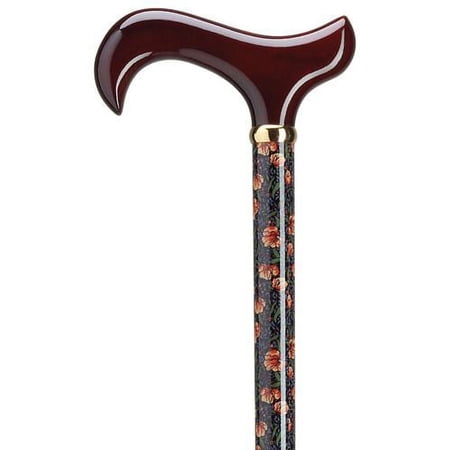 Walking Cane Hardwood Derby Cane Midnight Mums Maple Shaft