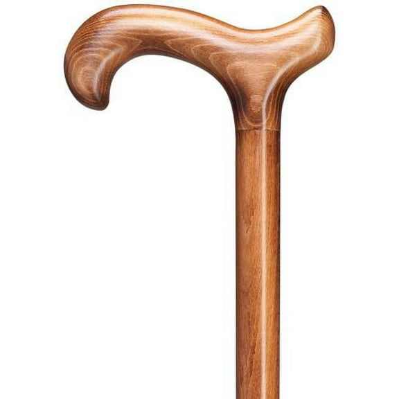 Walking Cane Lady Derby Cane Scorched Ramin Wood