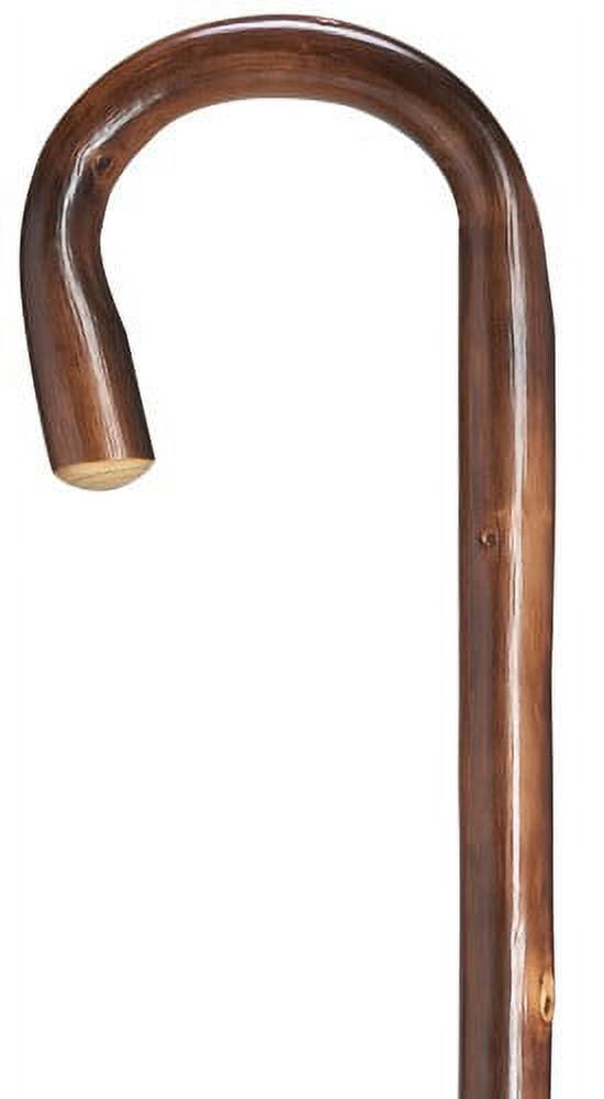 Walking Cane Lady's Crook Handle Cane Scorched Knotted English Chestnut ...