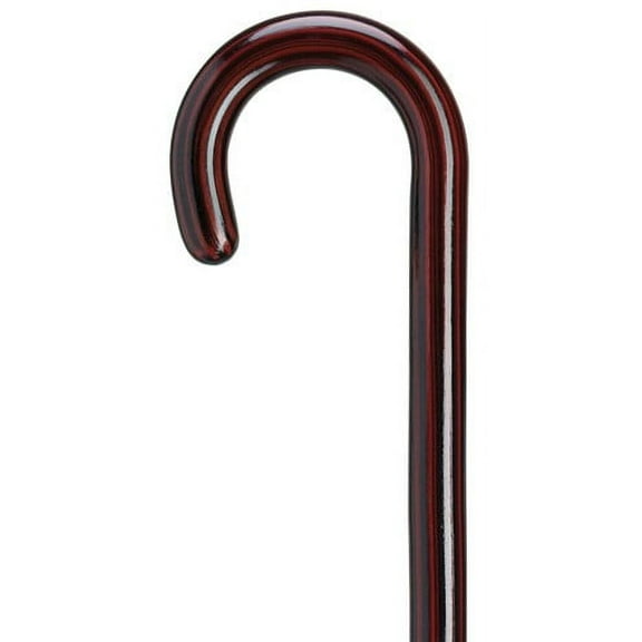 Walking Cane Lady's Round Nose Crook Handle Cane Rosewood Stained Maple wood