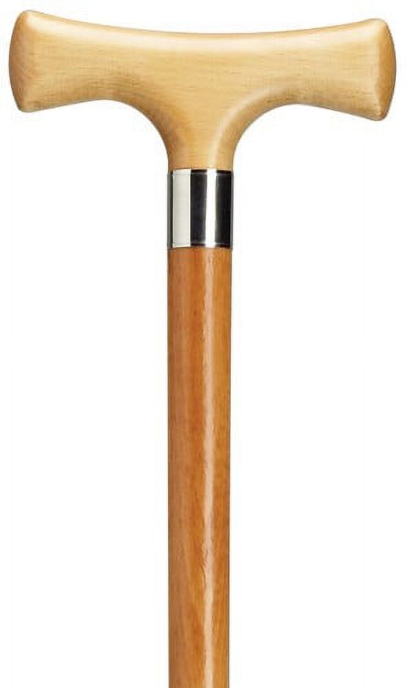 Walking Cane Lady's T Handle Cane Scorched Stain Wood Cane
