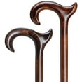 thumbnail image 1 of Walking Cane Men Anatomical Derby Cane Dark Beechwood Wood Right Handle, 1 of 1