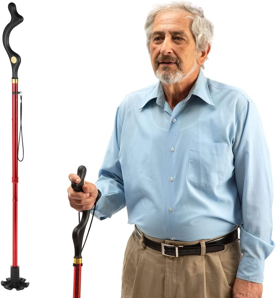 Walking Cane for Men and Walking Canes for Women Special Balancing - Cane  Walking Stick Have 10 Adjustable Heights - self Standing Folding Cane,  Portable Collapsible Cane, Comfortable and Lightweight 